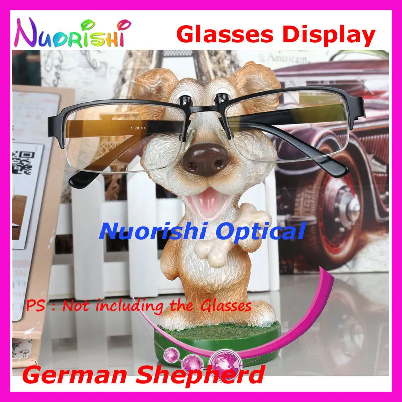 

Lovely German Shepherd Dog Eyeglass Sunglasses Glasses Display Stands Holder Store Household Car Decoration CK16 Free Shipping