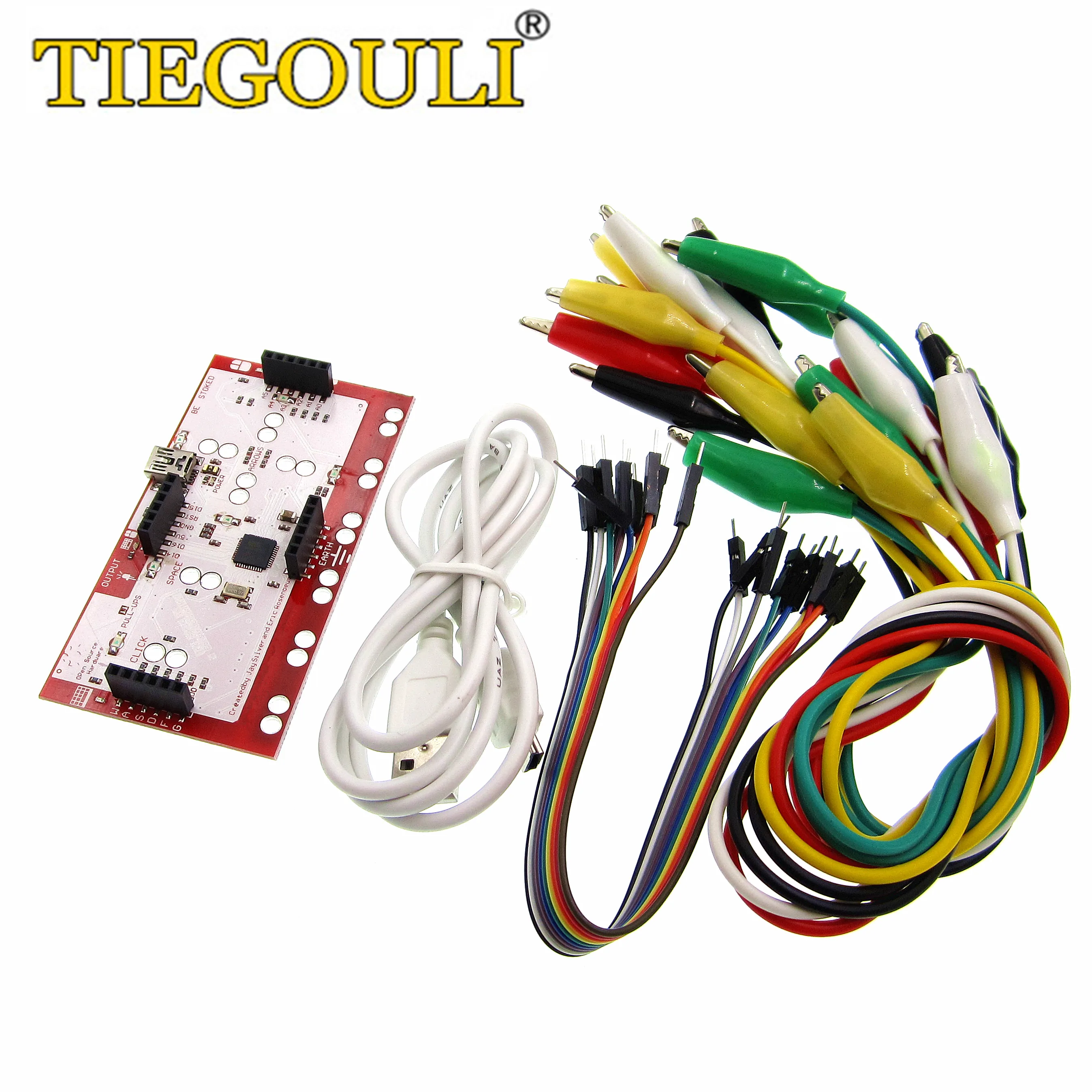 Alligator Clip Jumper Wire Standard Controller Board DIY Kit for Makey
