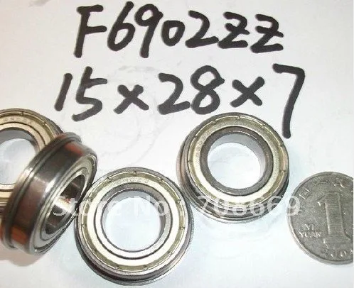 

10pcs Miniature Flange Bearing 15x28x7mm 15x28x7 F6902ZZ