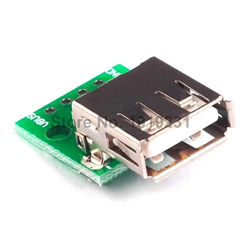 1PCS Type A Female USB To DIP 2.54mm PCB Connector Female USB PCB Board Connector USB PCB Socket USB Connector