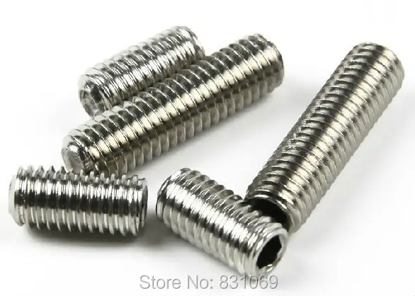 50pcs/Lot  Metric Thread M8x12mm Stainless Steel Hex Socket Set Grub Screw Flat Head Brand New