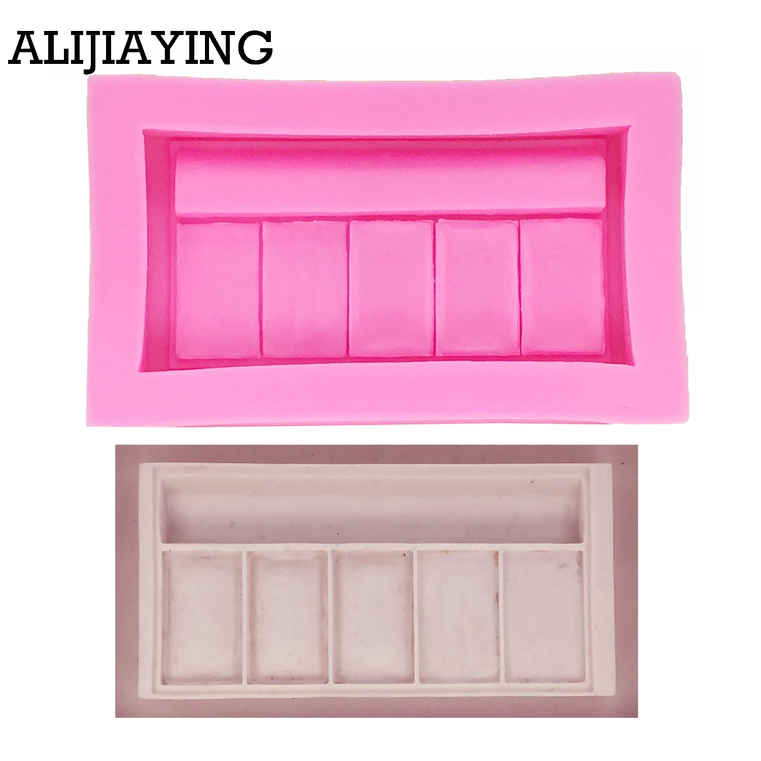 M0065 Silicone Mold Woman Makeup Cosmetic Lipstick Baking Fondant Cake Docarating Tools Cosmetic case Silicone forms