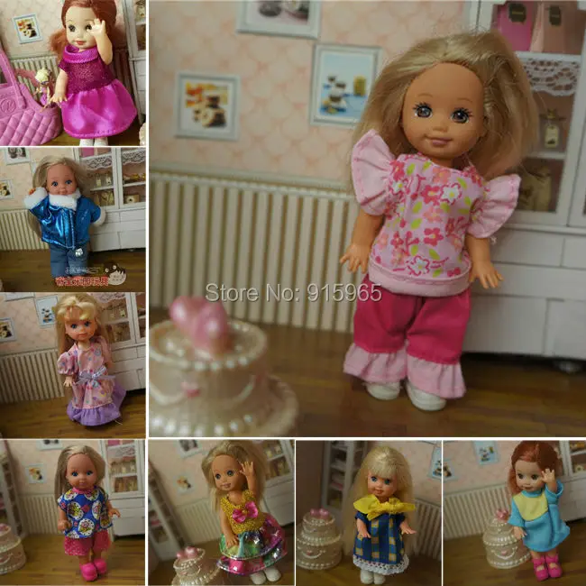 

2014 New arrvial wholesales 50pcs/lot cloth and dress for mini kelly simba barbie doll