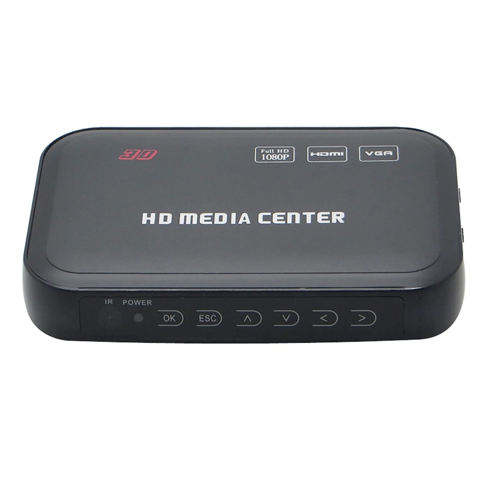 1080P Full HD Multi-function 3D Media Player Support HD VGA AV Output HD Media Center