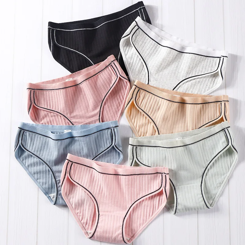 Autumn and winter new Female Panties cotton waist large size cute comfortable briefs female elastic breathable underwear women