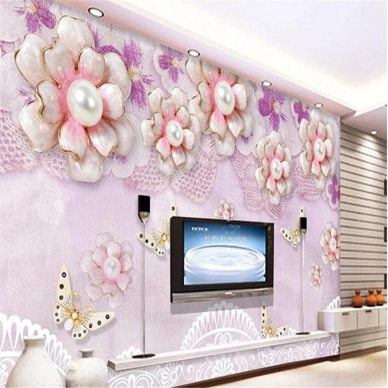 

beibehang Custom photo 3d wallpaper murals flowers romantic aesthetic European TV backdrop,papel de parede,wallpaper for walls