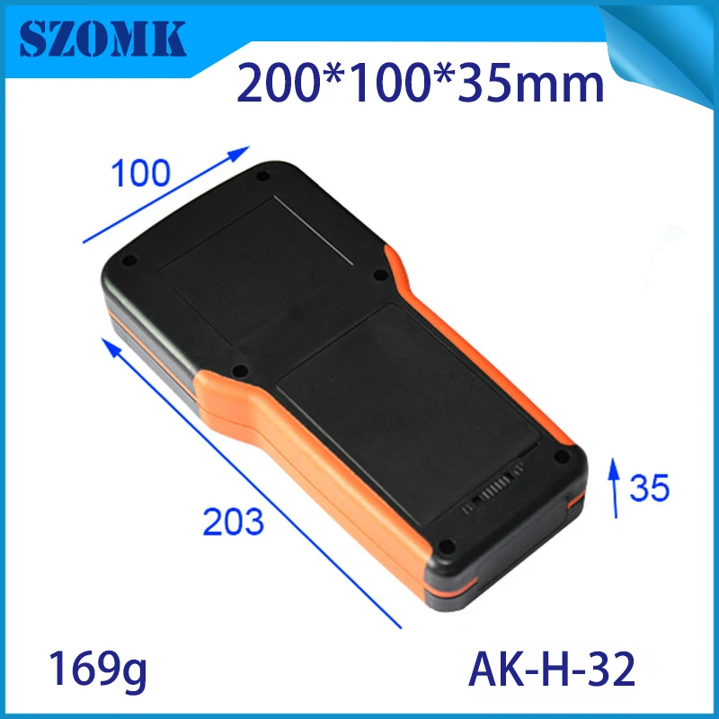 1Piece 203*100*35mm 5xAA 18650 battery holder handheld electronics plastic box enclosure housing box plastic control box