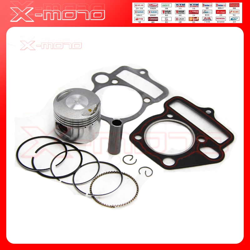 Lifan 125cc engine parts dirt bike pit bike Piston-Kit-Rings-Pin-Cylinder-Gasket-52-4MM-14MM-LF125