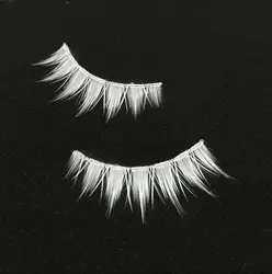 HBZGTLAD White Eyelashes Cosplay Makeup Natural Long Cross Strip False Eye Lashes