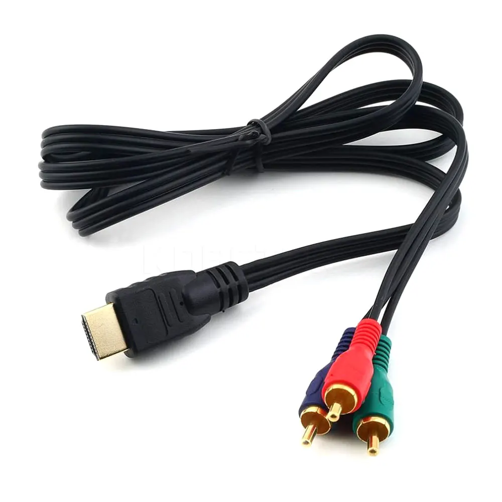 Hight Quality HDMI-compatible To 3RCA 3 RCA Adapter Connection function Video Component Convert Cable 3FT 1M For HD TV