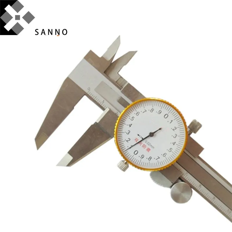 Stainless steel tape gauge 0-150mm / 0-200mm / 0-300mm vernier caliper with two-way seismic resistance accuracy 0.02 / 0.01