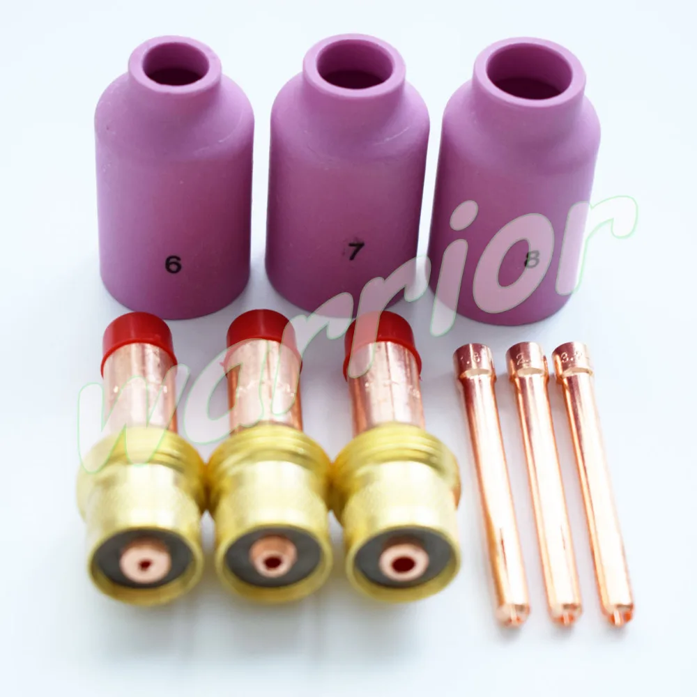 TIG Welding Accessories Gas Lens KIT Alumina Nozzles Collet for WP 17 18 26