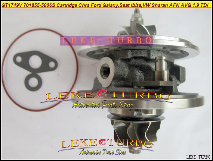 Free Ship Turbo Cartridge Chra Core GT1749V 701855 701855-0004 For Volkswagen VW Sharan Galaxy Ibiza AFN AUY ASV AVG 1.9L TDI