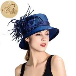 Women's Church Wedding Elegant Fodora Hat for Sale S10-229