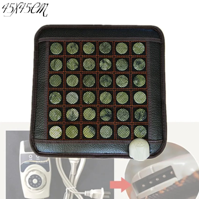 

Cheap Electric heating jade stone massage pad cushion heated jade mattress wholesale china supplier 45*45CM