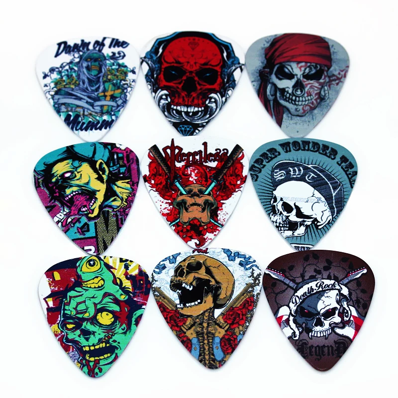 SOACH 10pcs Newest The cartoon skeleton Guitar Picks Thickness 0.71mm guitar pick ukulele for Guitar Accessories