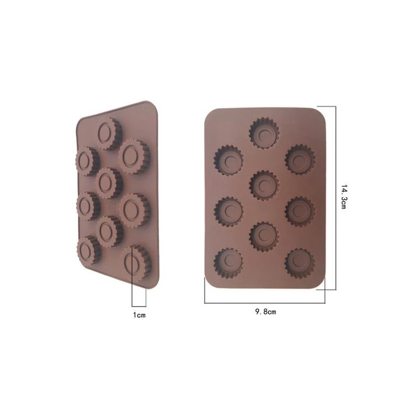 9 Circles chocolate mold cooking tools Silicone Mould baking Fondant Sugar Craft DIY Cake candy DIY