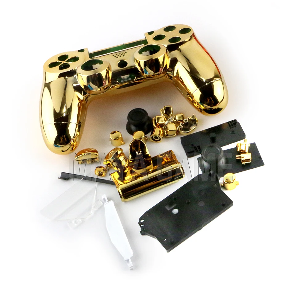 OCGAME 10 مجموعات/وحدة تحكم ملون كروم مقبض شل الإسكان غطاء لسوني بلاي ستيشن 4 ل PS4 تحكم قذيفة