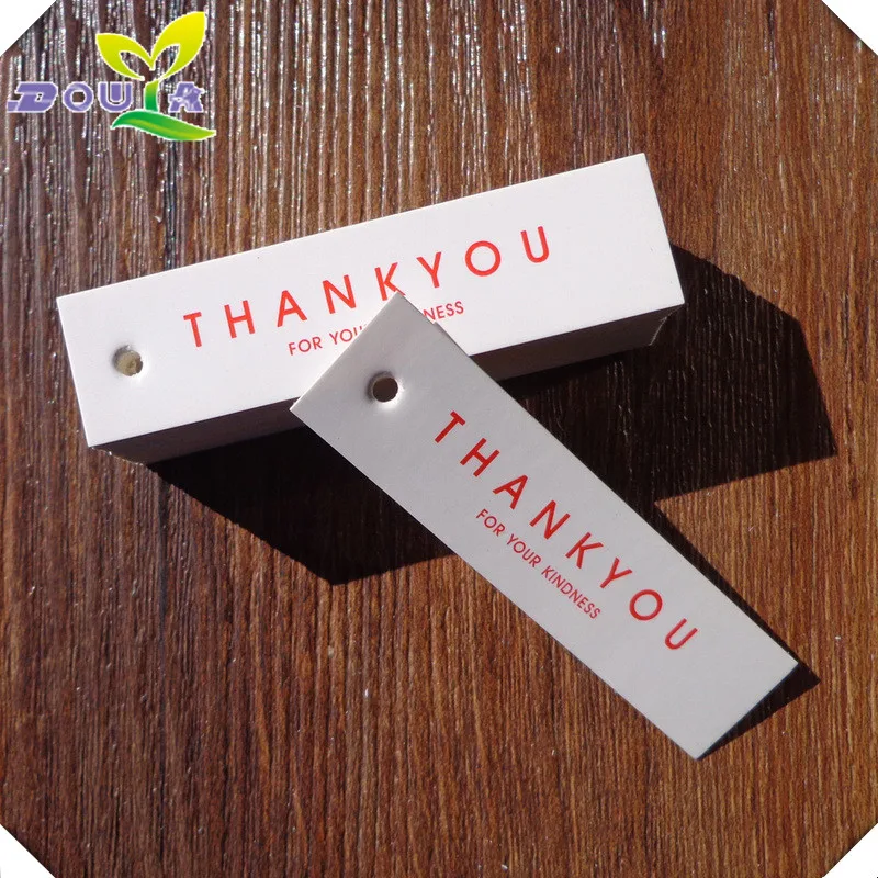 1.8X7.0Cm 100Pcs Thank You Small Paper Hang Tags For Cake Hand Made Decoration Tag For Cooking Box For Gift Handmade Labels