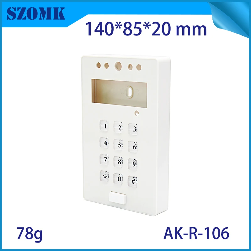 1 Piece 140*85*20mm new arrival plastic access control box with keypad szomk electronics plastic RFID PCB enclosure