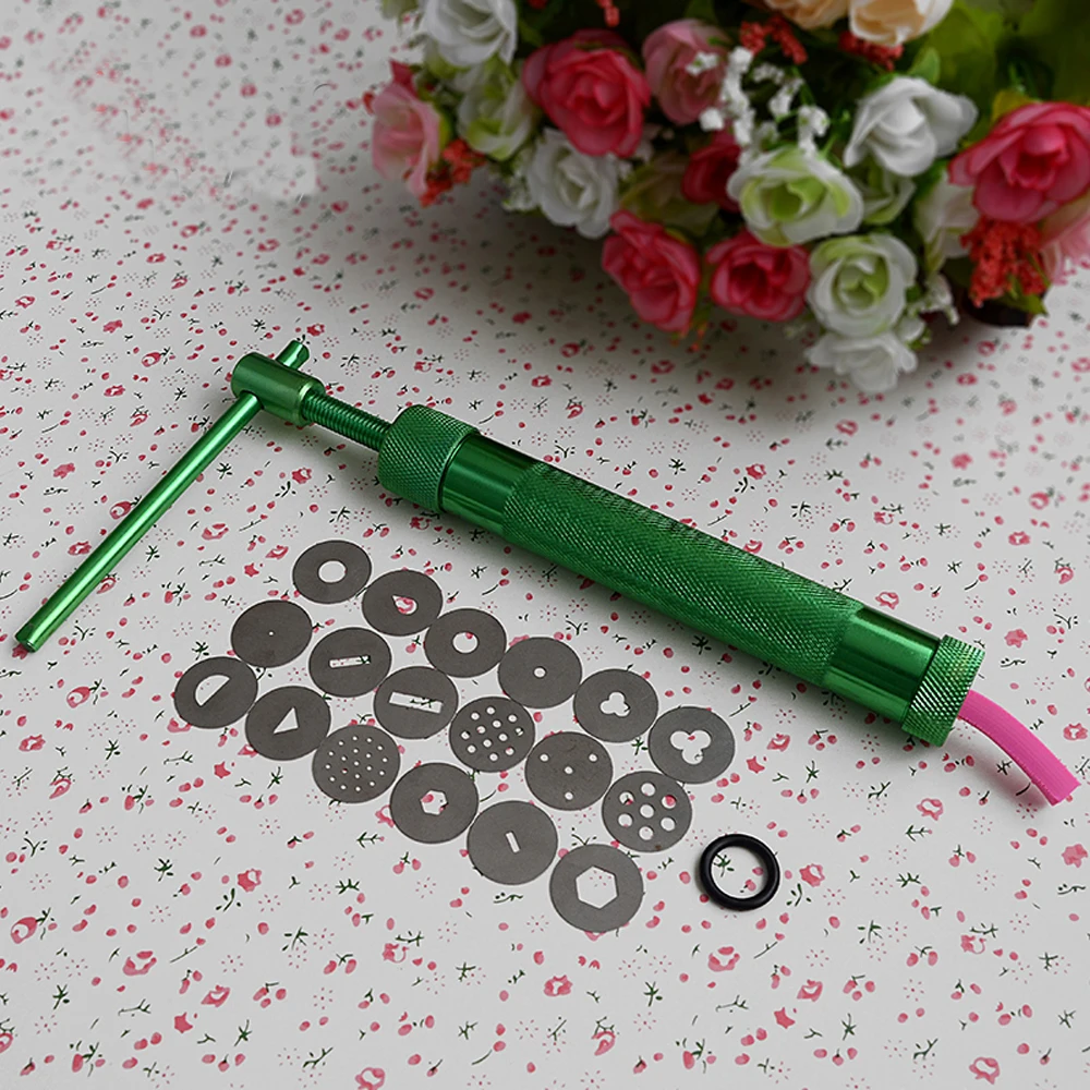 

polymer clay 20 pcs Mud extruder Stainless steel Rotary squeezing device Household hand molding DIY Soft clay tools