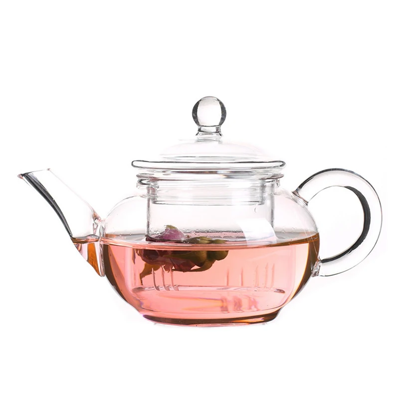 250ml Mini flower teapot with filter,Practical Bottle Flower TeaCup Glass Teapot with Infuser Tea Leaf Herbal Coffee