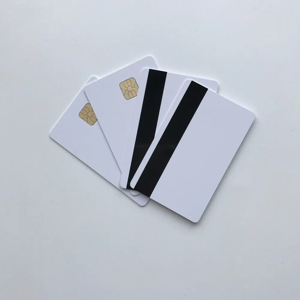 10pcs SLE4428 Hico 3-track Magnetic Stripe Credit Card Size Blank Contact Smart PVC Card