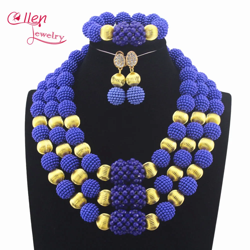 

High Qulity African Beads Jewelry Set Nigerian Wedding Beads Jewelry Set Dubai Wedding Jewelry Sets N0067