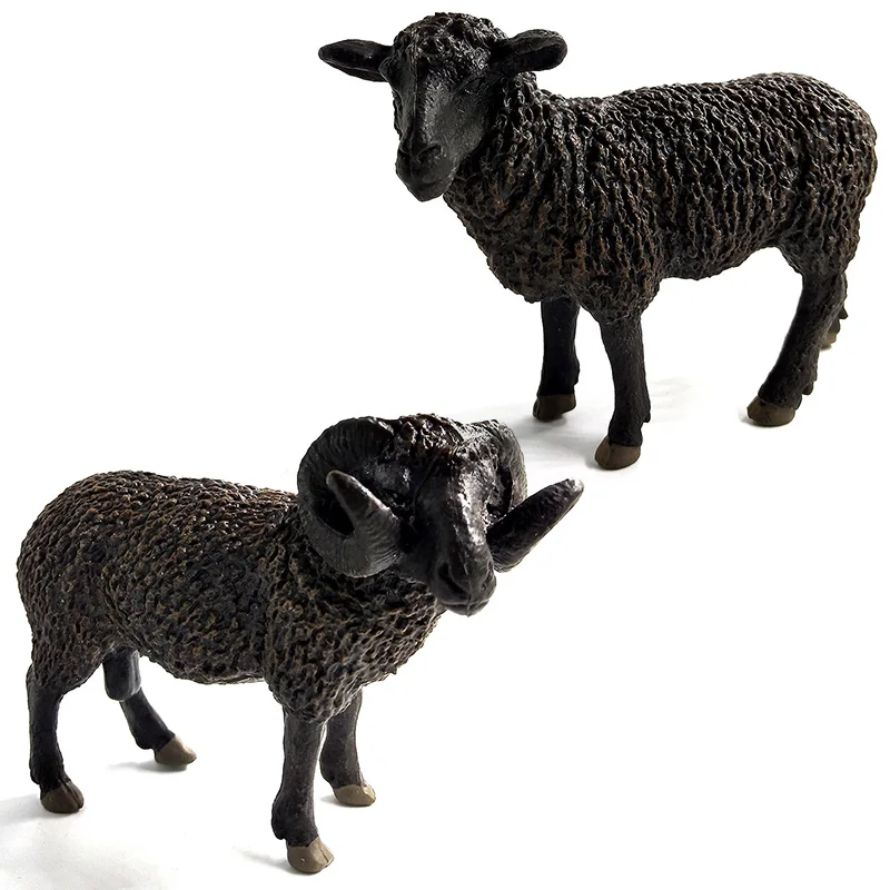 Simulation Sheep Lovely Farm Goat Animal Model Bonsai Figurine Home Decor Miniature Fairy Garden Decoration Accessories Modern