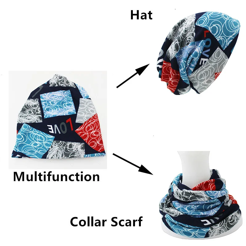 Fashion Brand Autumn Winter Dual-use Hats For Ladies thin Skullies Beanies Vintage Design Women Scarf Face Mask HT029 - view 3