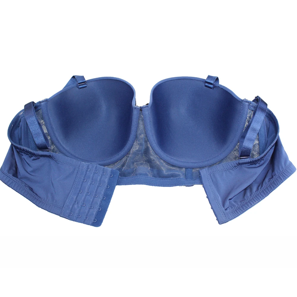 Mierside 1531 Plus size Push Up Bra Pink/Blue with Gold Lace Sexy Bralette Comfortable Women Underwear Everyday38-46B/C/D/DD/DDD