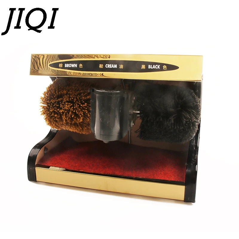 JIQI Electric Shoes Cleaner Shiner Sole Care Boot Shoe Polisher Brush Automatic Polishing Leather Shine Cleaning Machine Washer