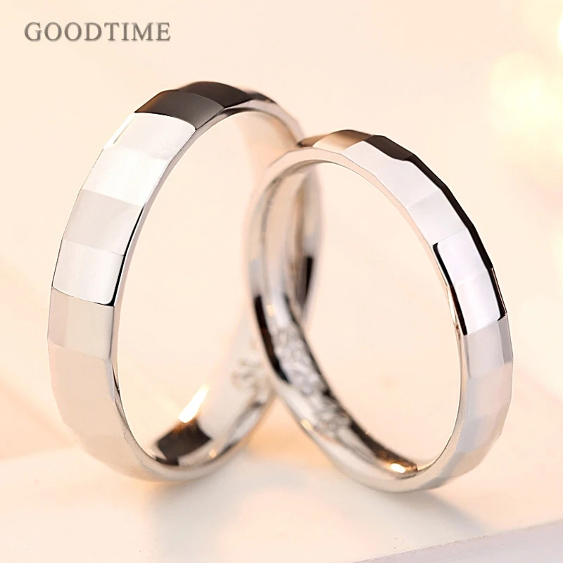 

Fashion 100% Real 925 Sterling Silver Ring Wedding Bridal Scale Bamboo Couple Ring Band Jewelry Valentine Gift For Man/ Woman