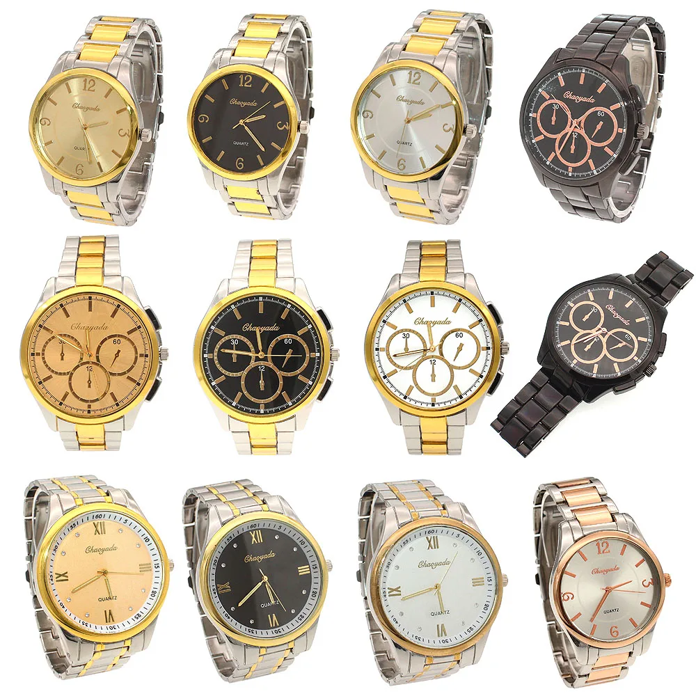 

10PCS/Lot, Wholesales Price Mixed Bulk Men Fashion Watches Stainless Steel Quartz Casual Business Luxury Wristwatches NGT1