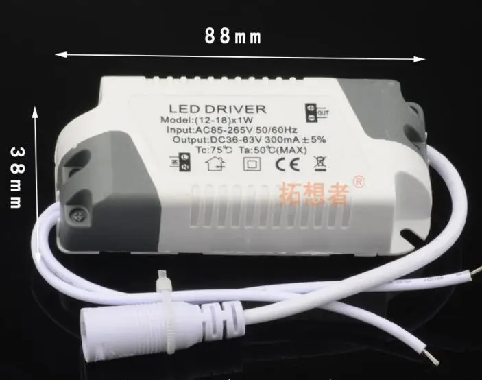 2 pcs LED Driver 1-3W 4-7W 8-12W 18-25W 25-36W AC85-265V Lighting Transformer For LED Panel Light / Downlight / Spotlight Driver