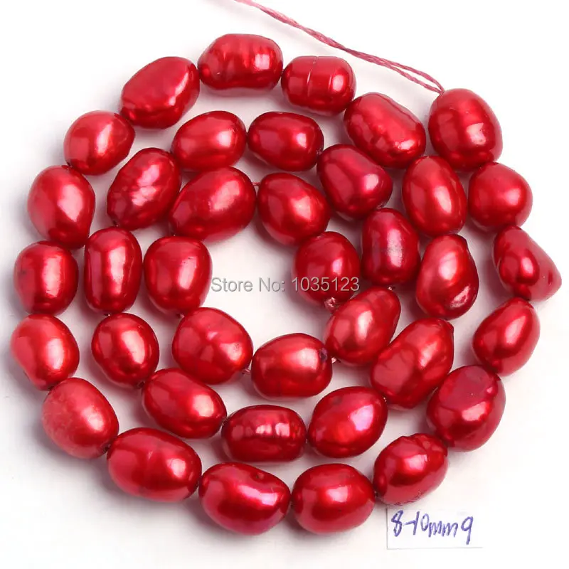 18 Color 8-9mm Multicolor Natural Freshwater Pearl Irregular Shape Loose Beads Strand 14\