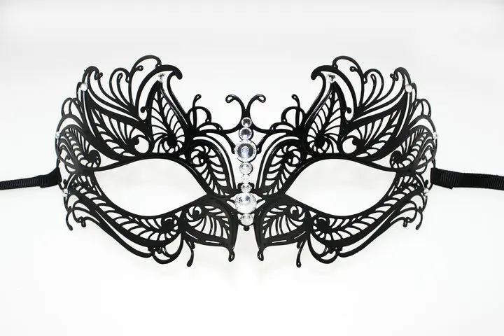 Dance Party Mask Luxury Diamond Metal Mask Beauty Iron Quality Fashion Half Face Mask