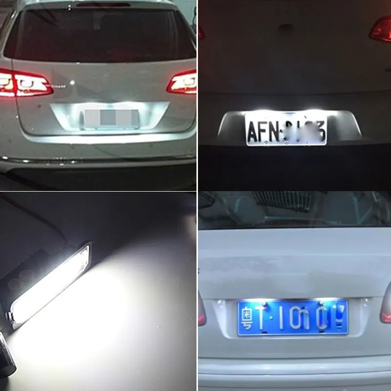 2 قطعة LED لوحة ترخيص ضوء لمبة في Canbus لشركة فولكس فاجن فولكس واجن CC جولف 4 5 6 GTI R32 Eos أرنب شيروكو 987 الأبيض رقم لوحة مصباح