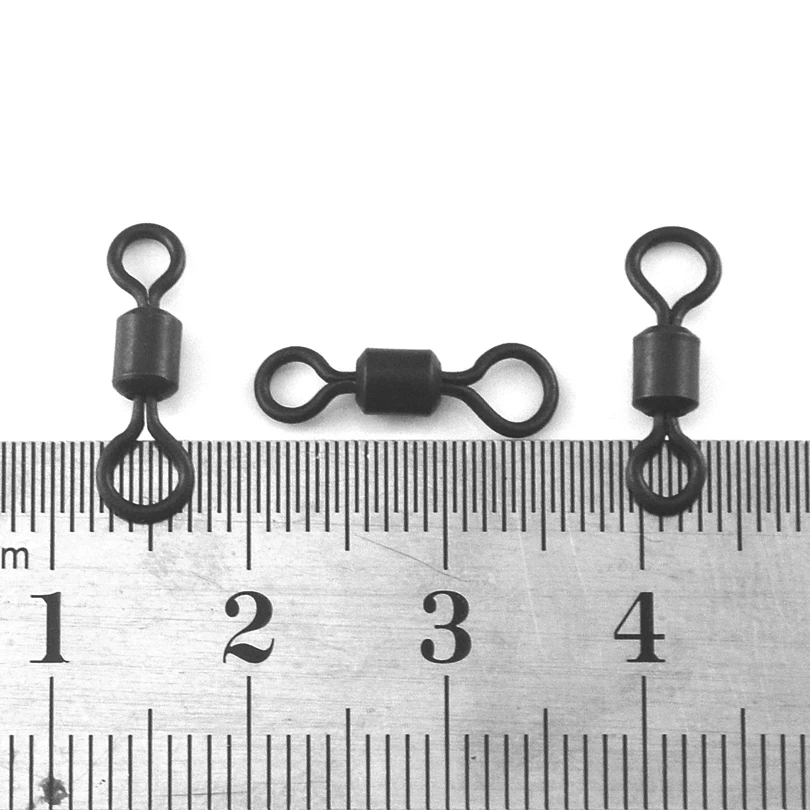 50 قطعة 4 #   عين كبيرة هيلي يدور سبائك النحاس مات الأسود اللون يناسب مقاطع الرصاص السلامة محطة نهاية أدوات الكارب المتداول قطب