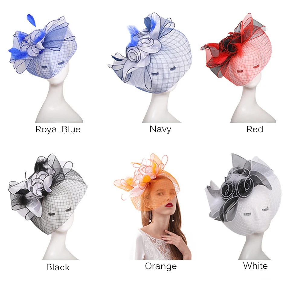 FS Elegant Red Fascinators Organza Kentucky Derby Hats For Women Large Big Brim Wedding Bride Tea Party Cap Summer Sun Hat 2024