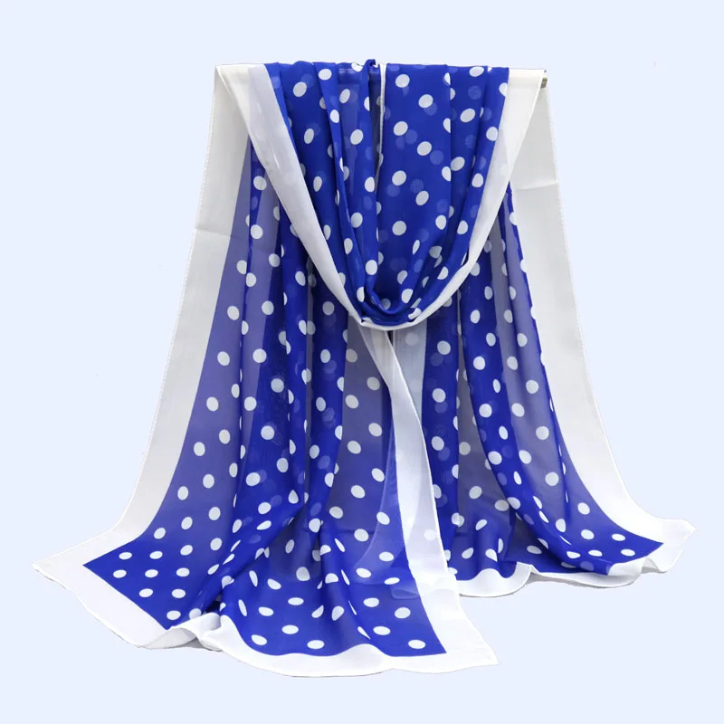 chiffon polka dot Scarf Shawl for women wraps wrap Hijab cape summer scarves winter sciarpa and mujer stoles scarfs schal Shawls