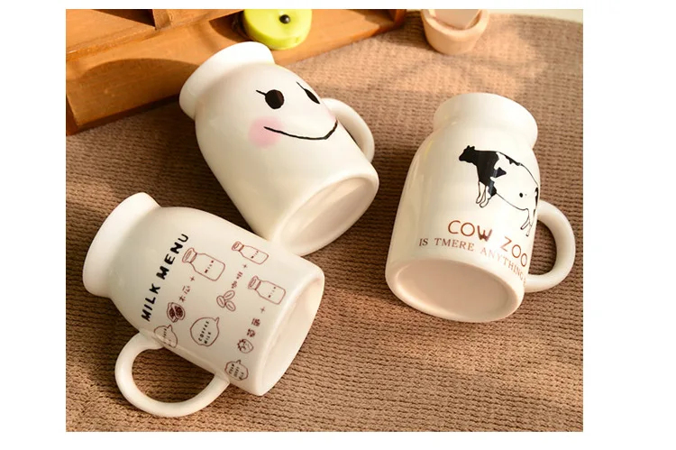 1PC Novelty Cute Cow Animal Milk Mug Ceramic Creative Coffee Porcelain Tea Cup Nice Gifts ND 019