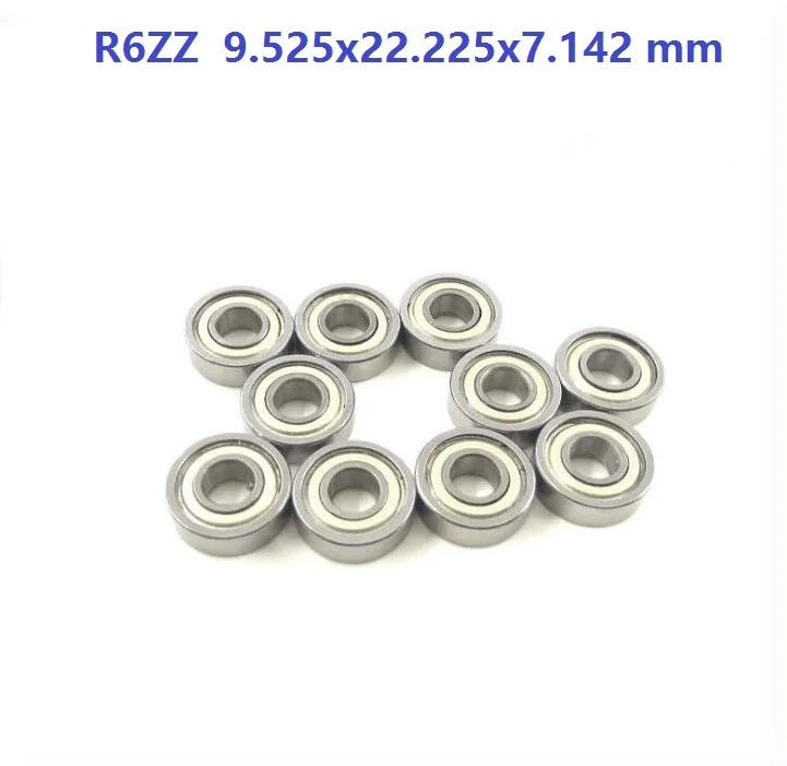 

50pcs/lot R6ZZ R6 ZZ 2Z Metal shielded ball bearing 3/8" x 7/8" x 9/32" inch Deep Groove Ball bearing 9.525x22.225x7.142 mm