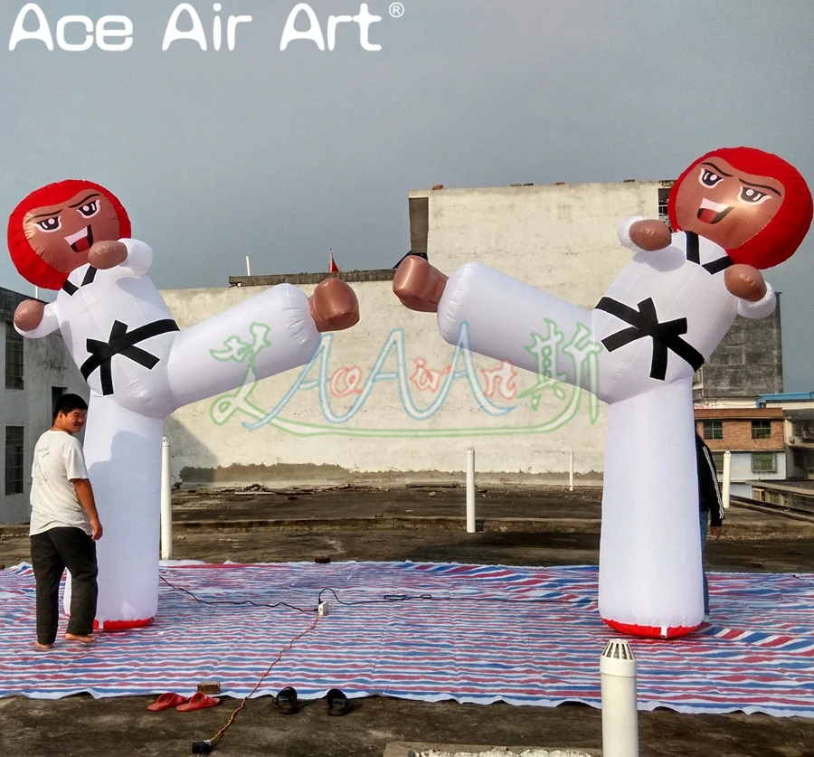 

Nice Design Inflatable Taekwondo Hall Boy Advertising Pop Up Martial Artsist Model for Sale