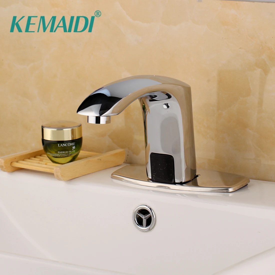 

KEMAIDI Bathroom Automatic Sink Hands Touchless Free Faucet Sensor Tap Water Saving Inductive Electric Basin Faucet Mixer