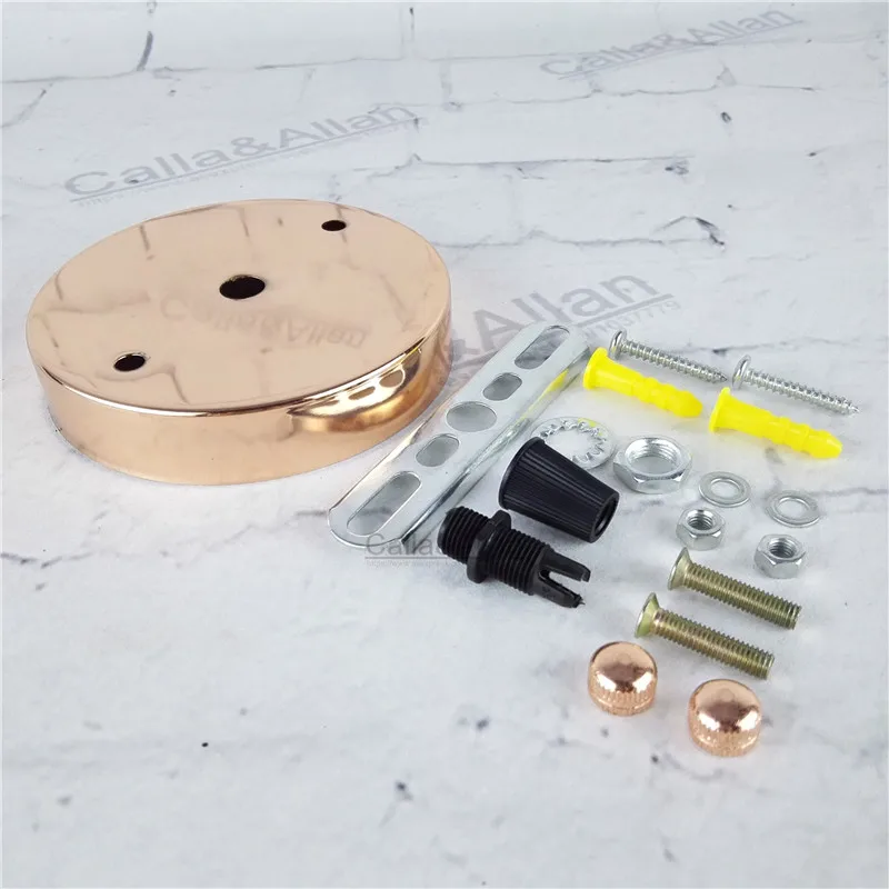 Vintage DIY lighting canopy sample order D100mm*H20mm antique brass rose gold 11 color finished iron ceiling plate