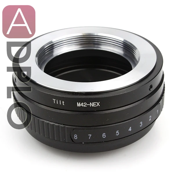 TILT 8 degree rotate 360 degree Adapter Suit For M42 Lens To NEX Camera Adapter NEX3 NEX5 NEX-5N NEX7 Camera