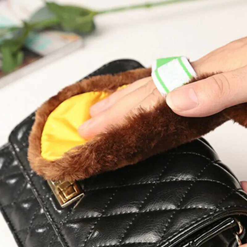 Shoes Polishing Glove Multifunctional Leather Shoe Polishing Cleaning Cloth Portable Soft Plush Shoes Shine Cloth Handheld