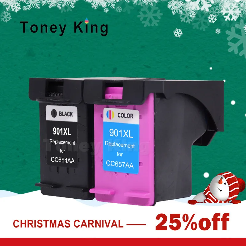 Toney King 901 XL Remanufactured Ink Cartridge Replacement For HP901 For HP J4660 J4550 J4524 J4530 J4680 J4640 J4624 Printer