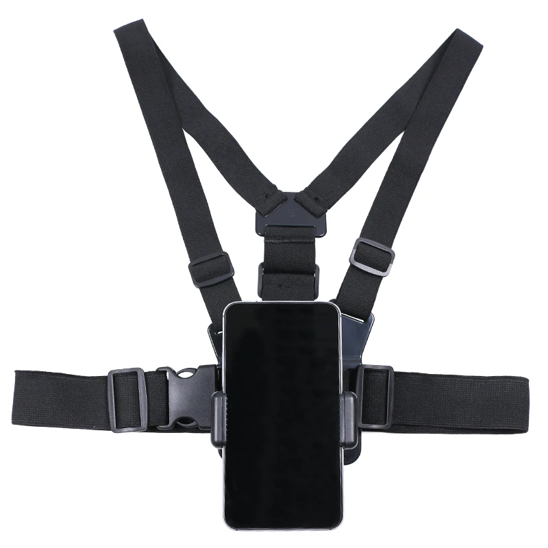 For Climbing Cycling Universal Chest Mount Harness Strap Holder smartphone Clip Outdoor for iPhone Huawei Samsung shooting stand